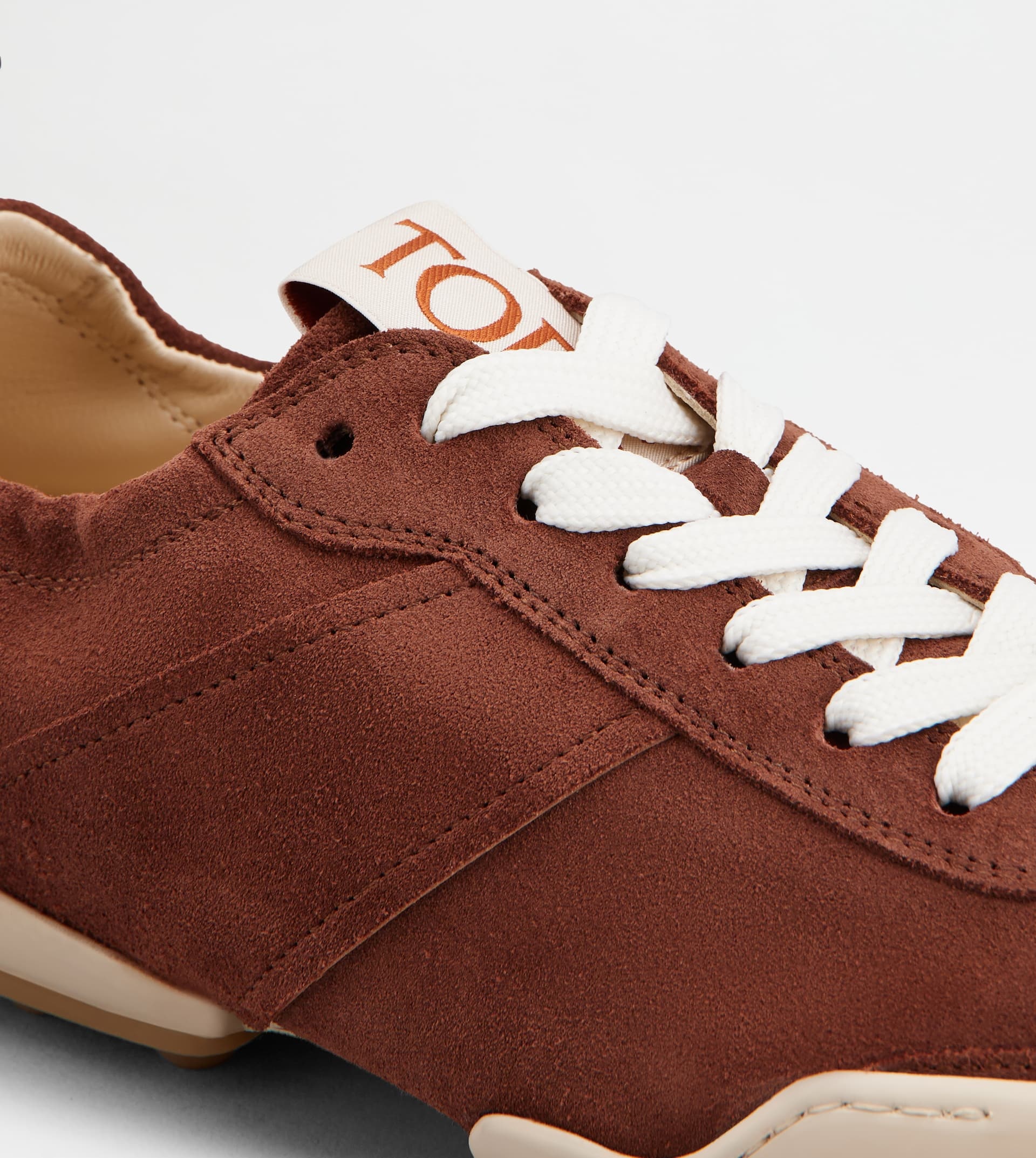 SNEAKERS IN SUEDE - BROWN - 5