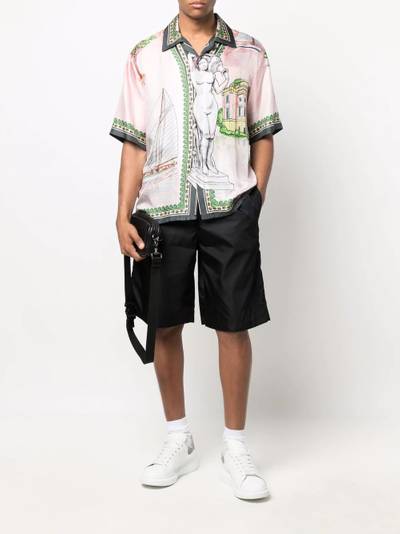 VERSACE drawstring wide-leg shorts outlook