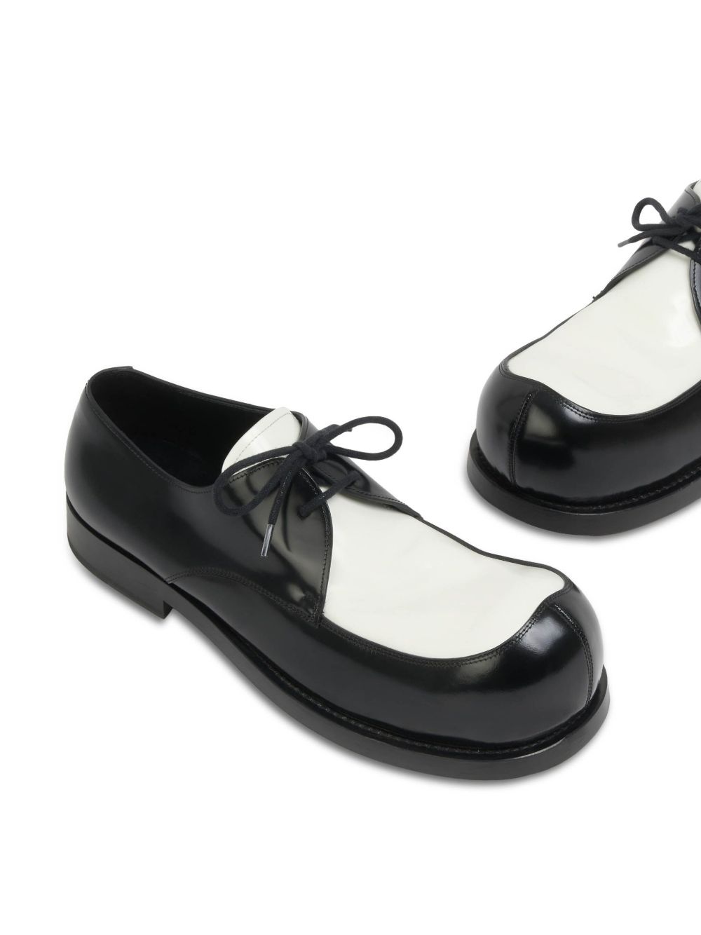 New Wave contrast-panel lace-up loafers - 4