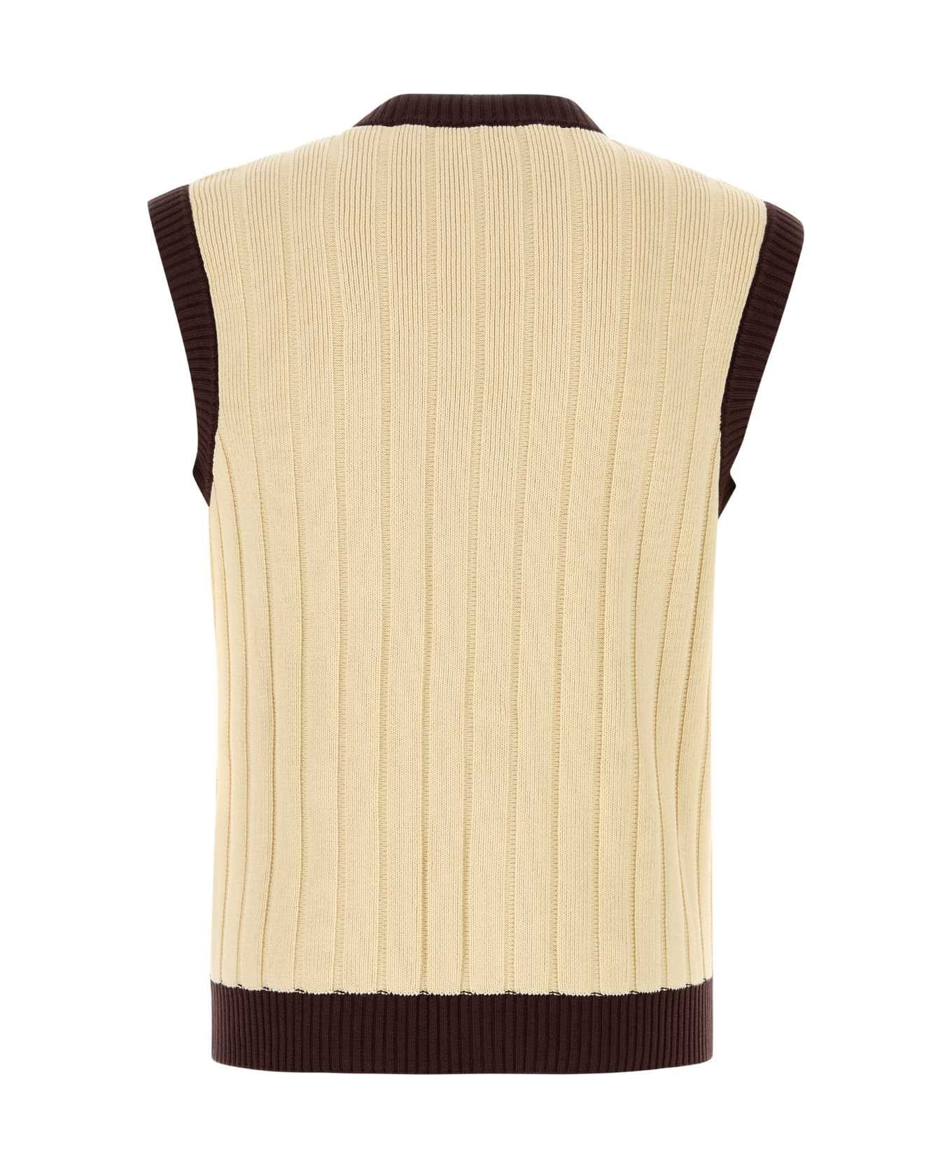 Cream Cotton Vest - 2