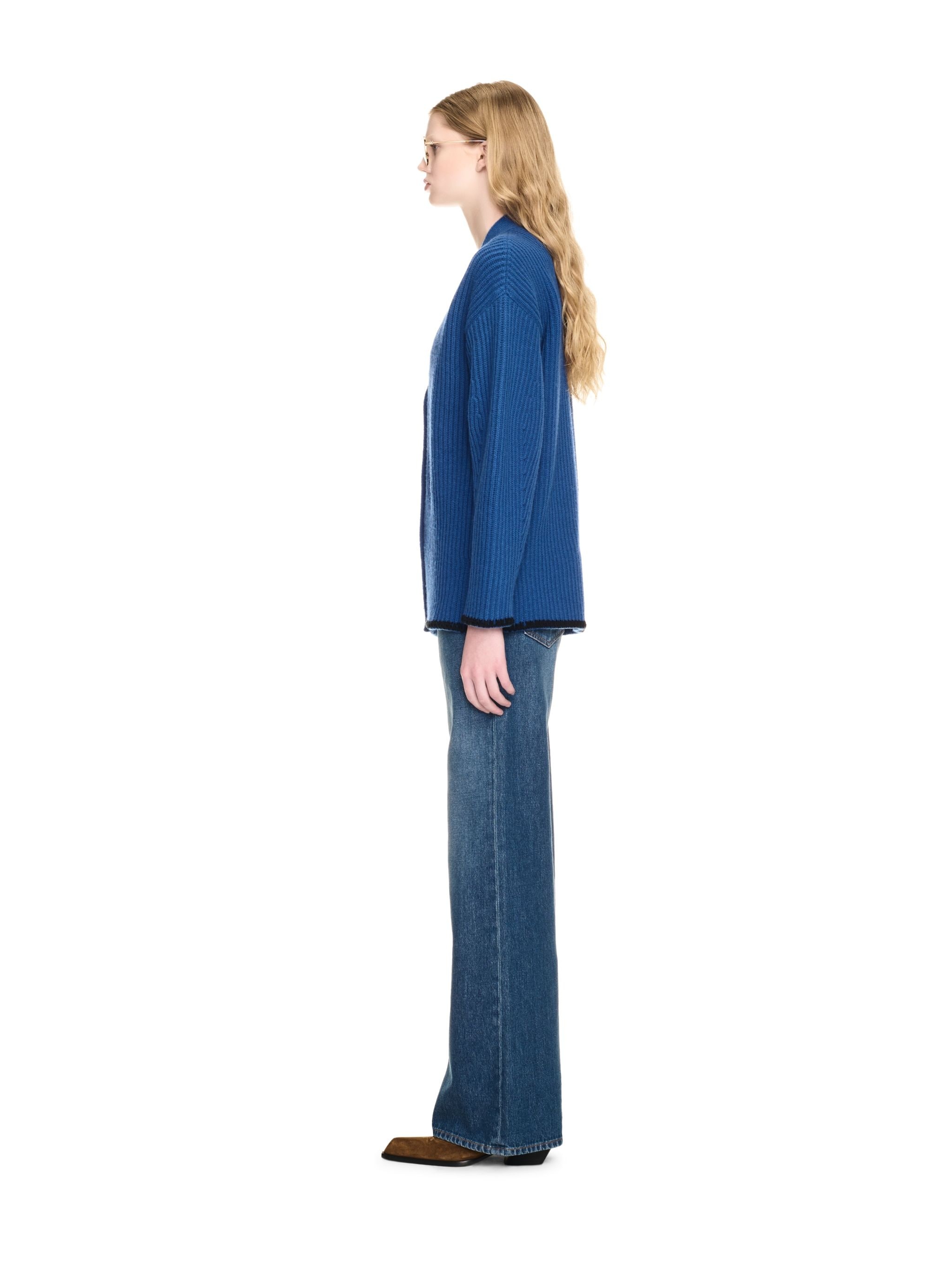 Merino Wo Trim Arrow Cardigan - 3