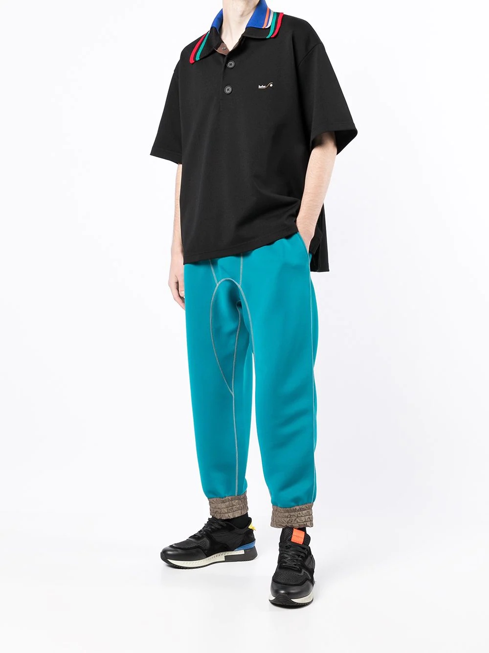 oversized collar polo shirt - 2