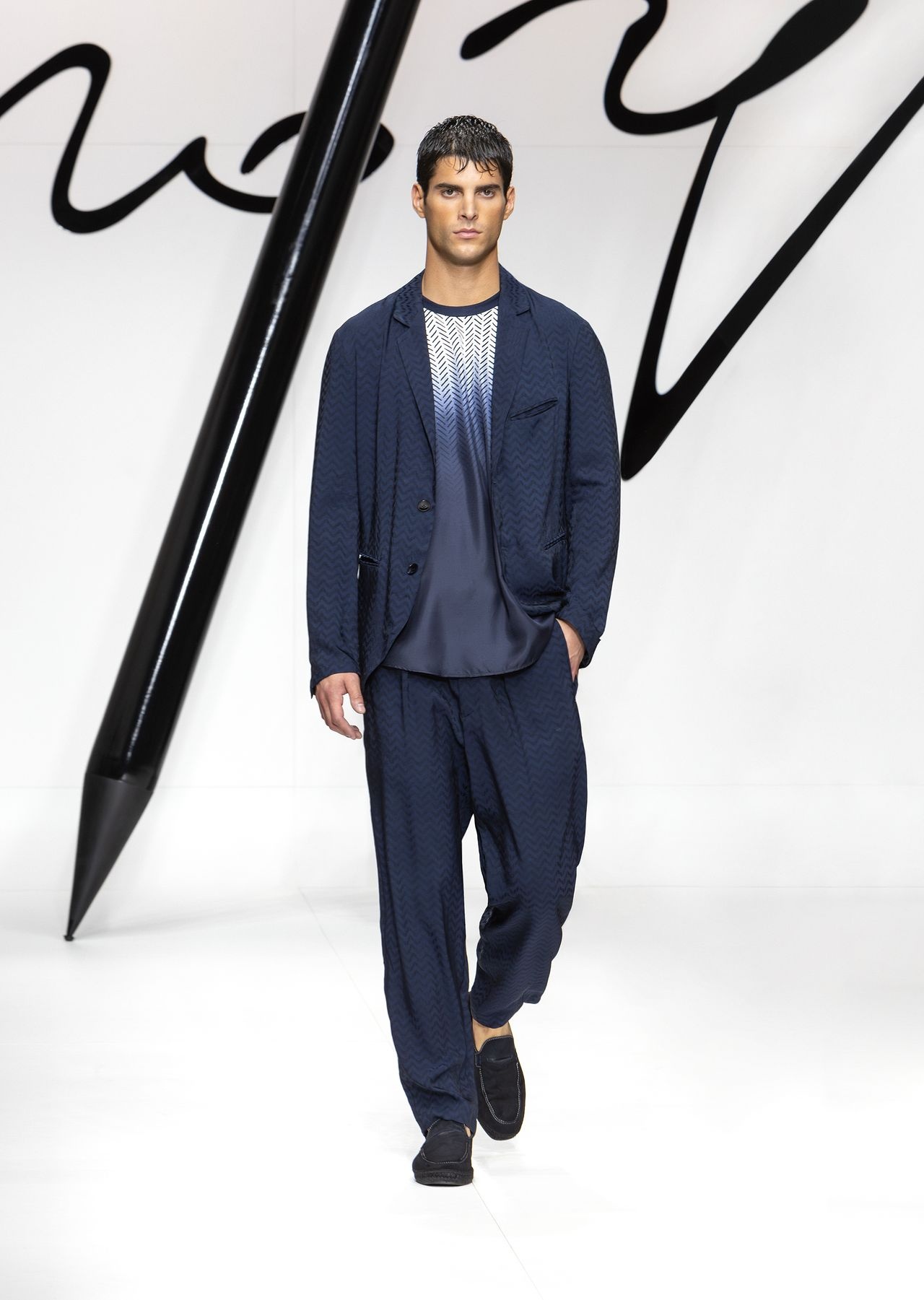 ASV jacquard viscose and cupro single-breasted jacket - 6