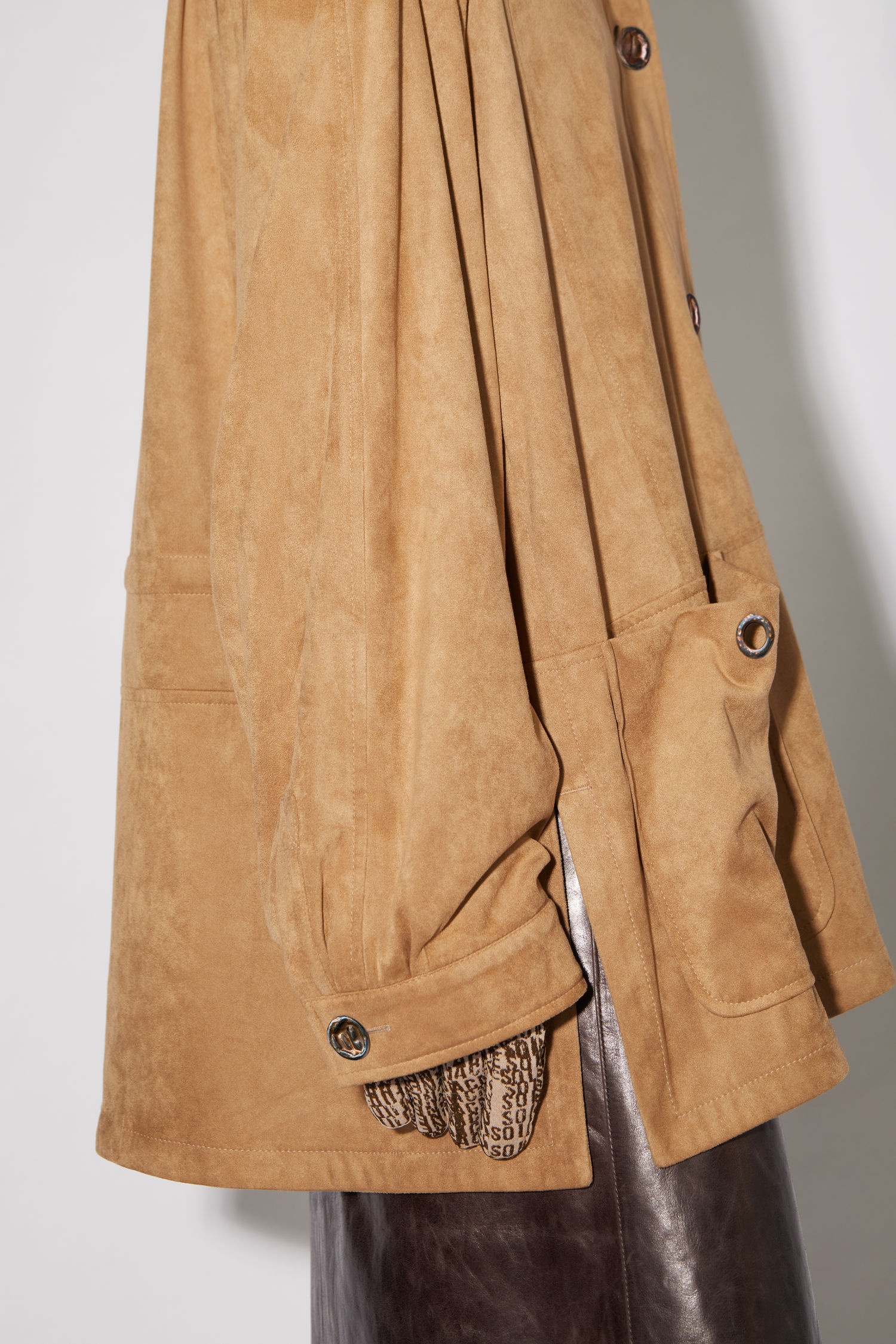 Faux suede jacket - Light brown - 5