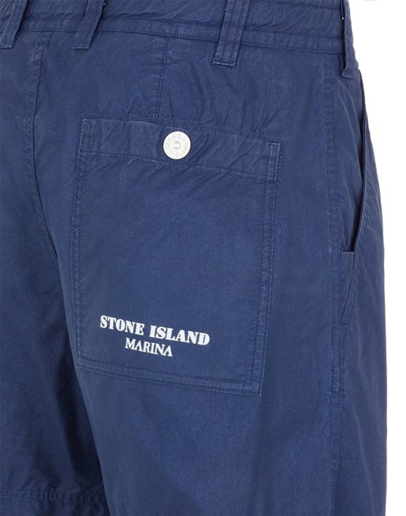 314X3 PLATED COTTON CANVAS_STONE ISLAND MARINA ROYAL BLUE 5