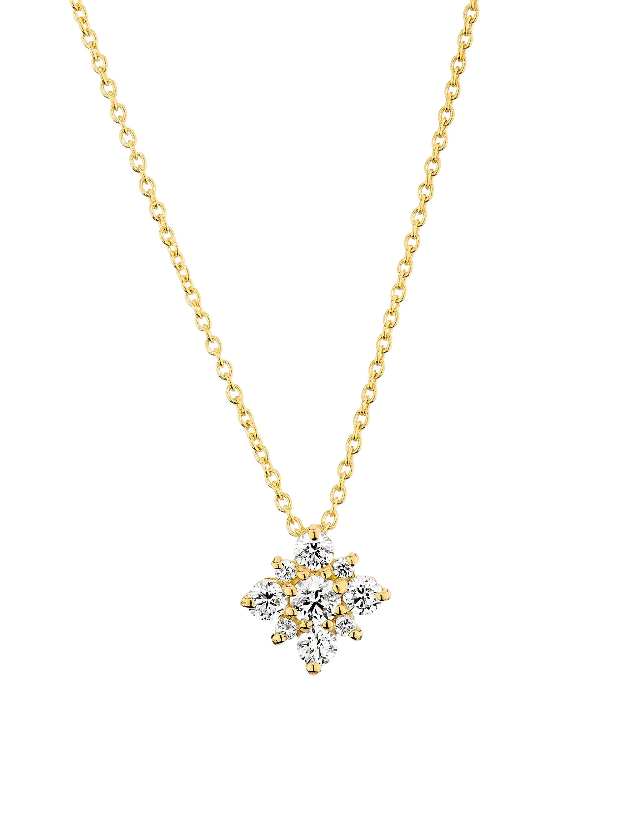 Women's Tiny Treasures 18K Yellow Gold & 1.02 TCW Diamond Starburst Pendant Necklace - Yellow Gold - 1