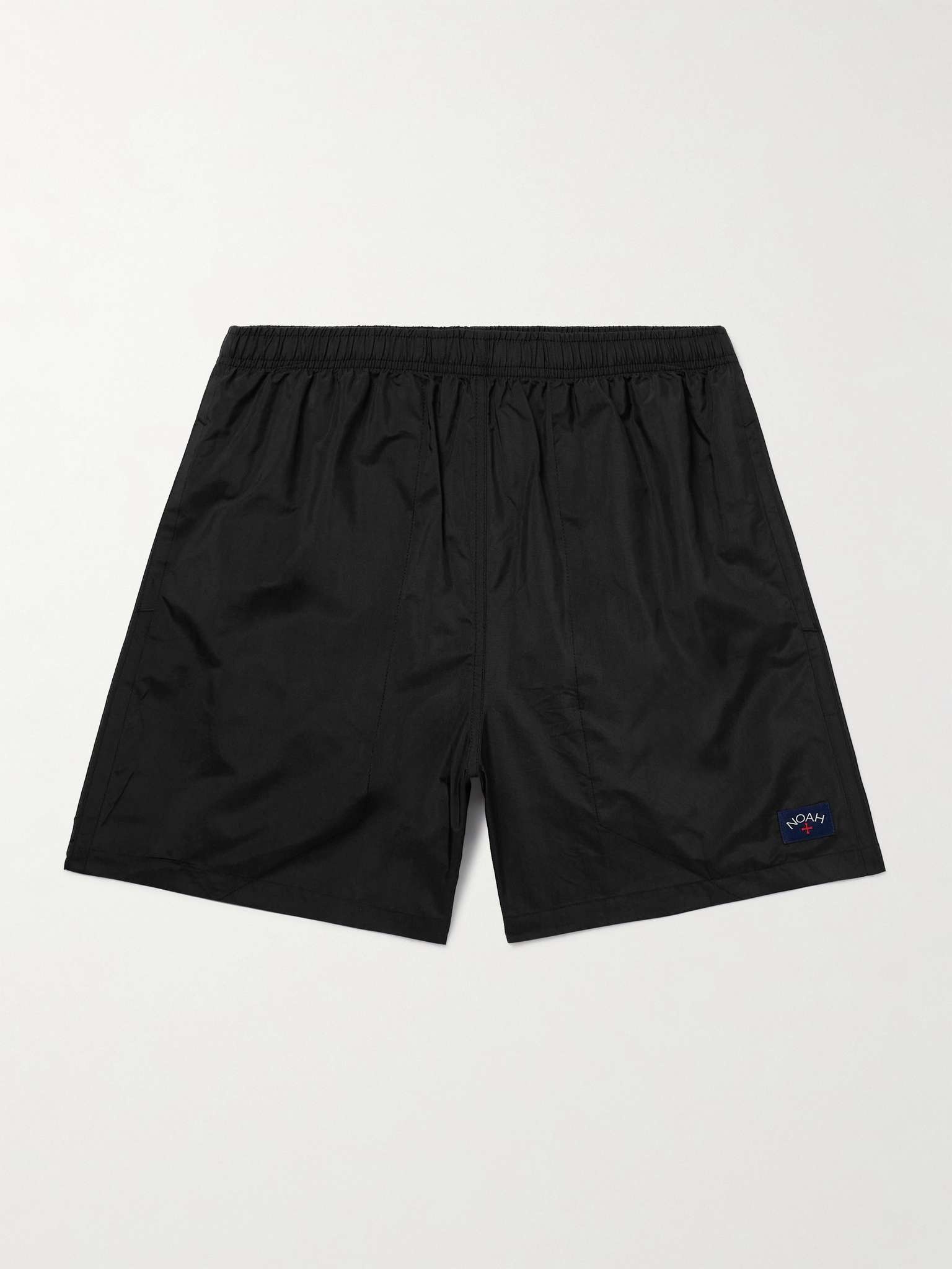 Straight-Leg Mid-Length Logo-Appliquéd Swim Shorts - 1