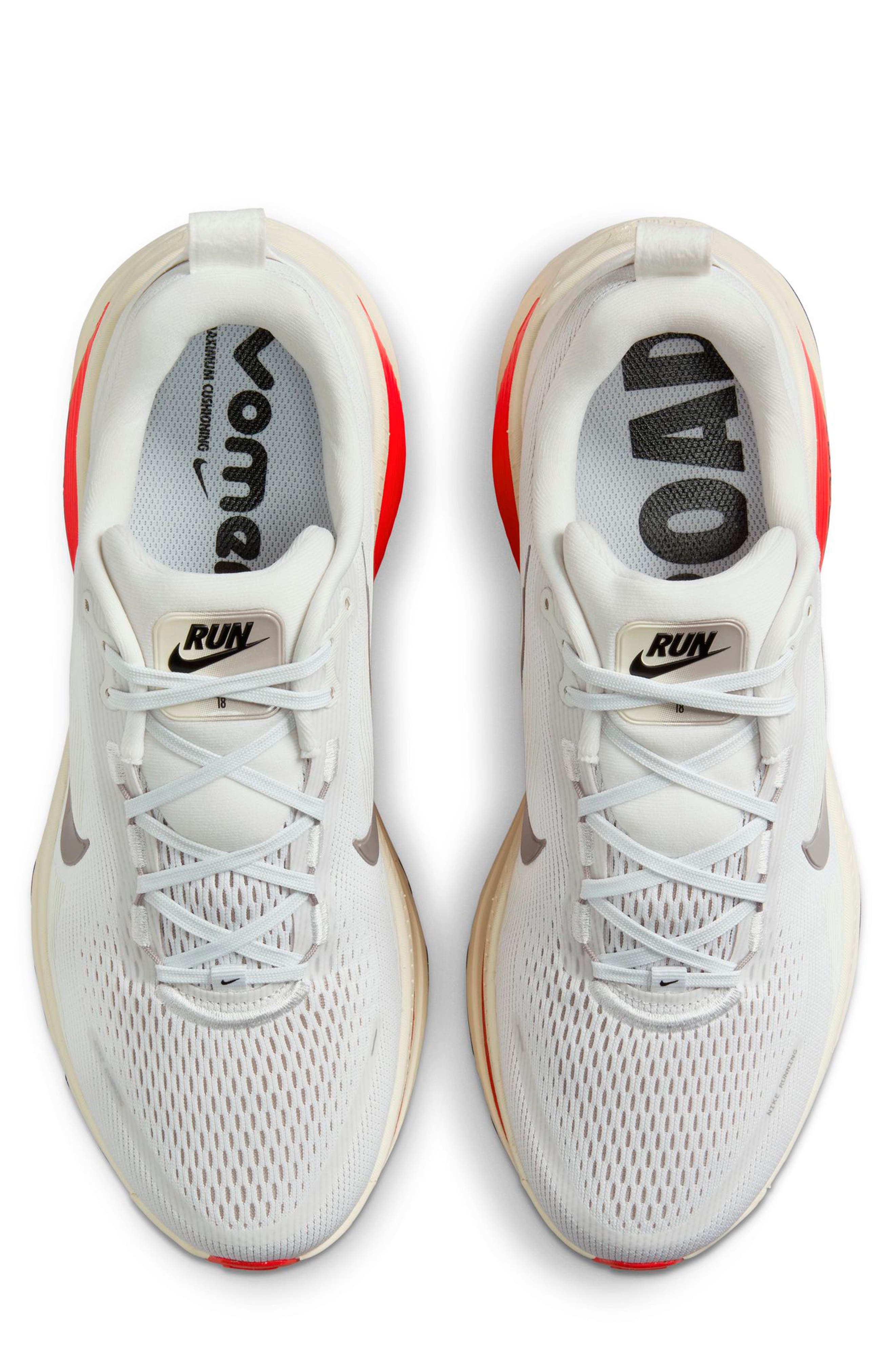 Nike Vomero 18 Running Shoe in Platinum Tint/Siren Red at Nordstrom - 4
