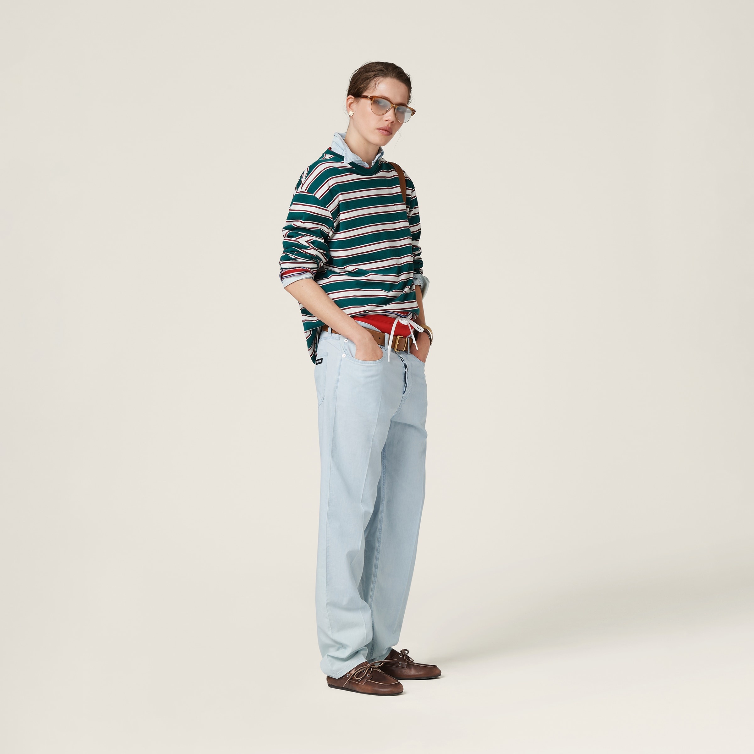 Five-pocket chambray denim jeans - 2