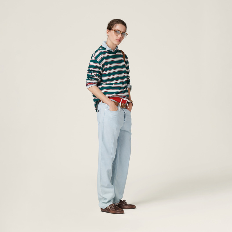 Miu Miu Five-pocket chambray denim jeans outlook
