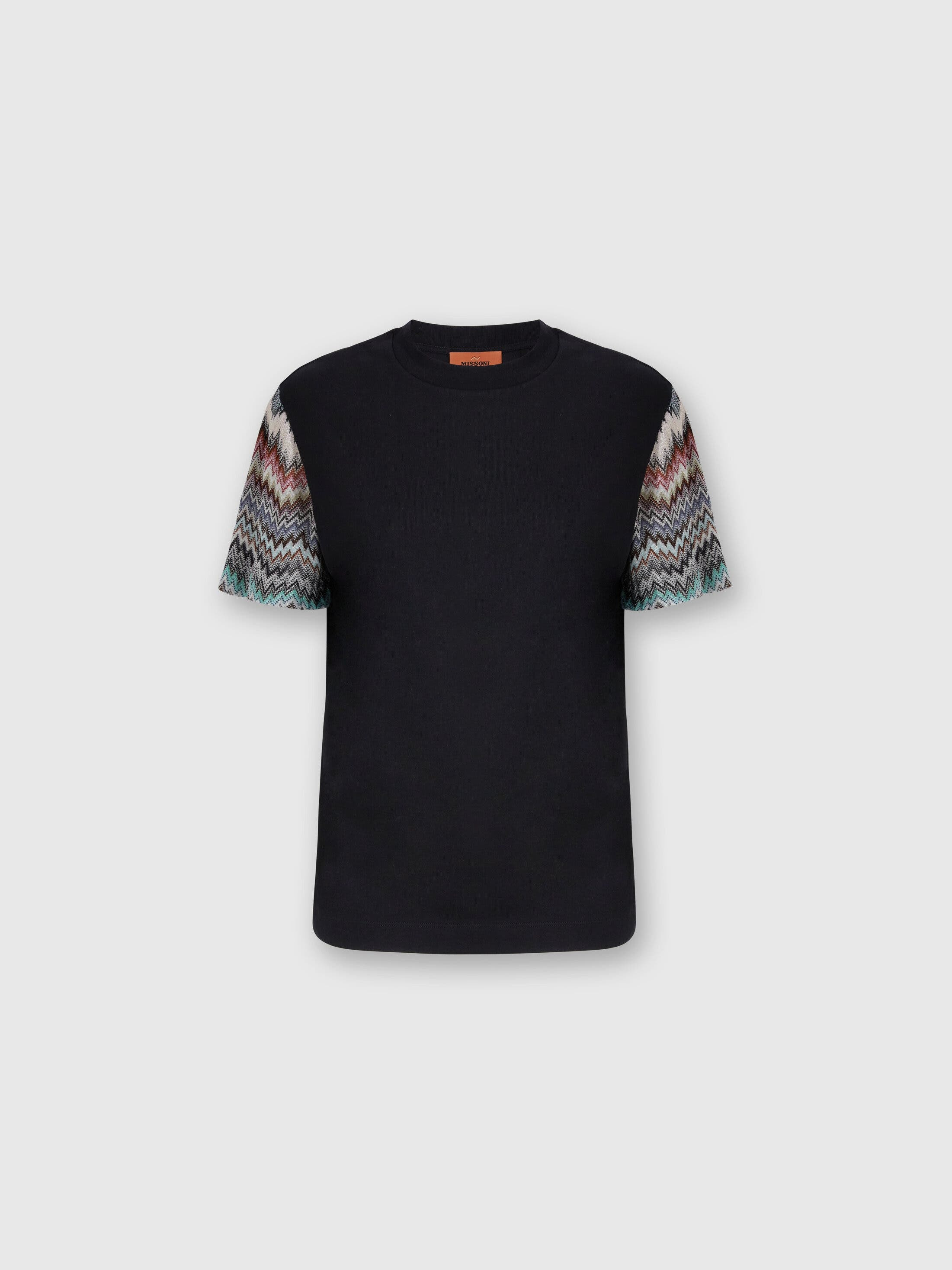 Missoni Short Sleeve T-shirt With Snake Pattern Insert in Black at Nordstrom - 1
