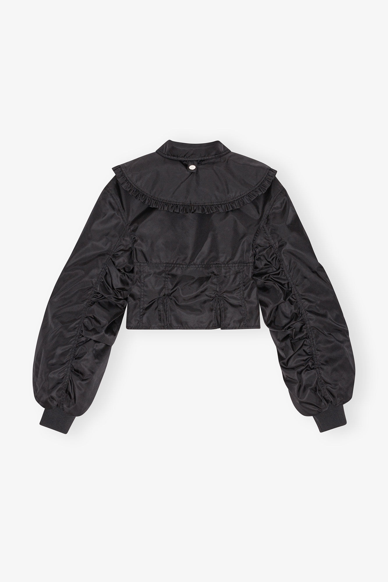 BLACK DUCHESSE NYLON FITTED JACKET - 6