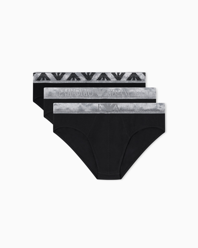 THREE-PACK OF ASV SHINY LOGOBAND ORGANIC JERSEY BRIEFS 1