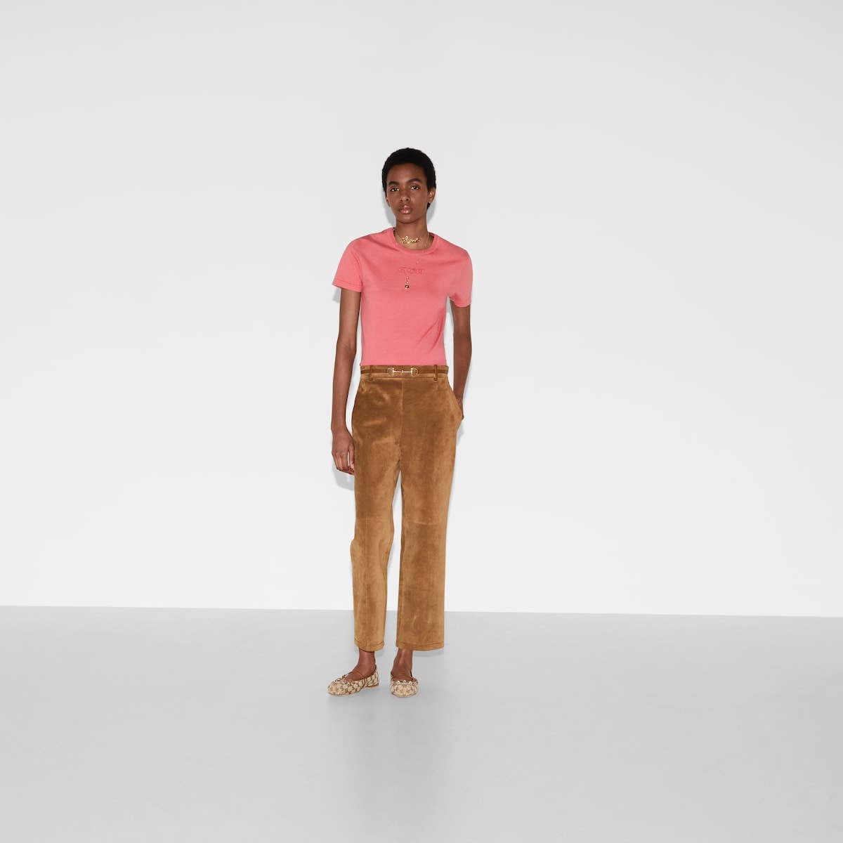 Embroidered cotton jersey T-shirt - 2