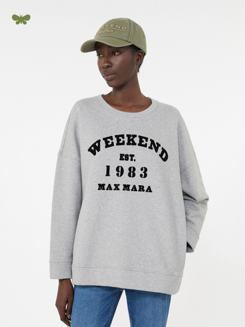 GOMMOSO Cotton crew-neck sweatshirt - LIGHT GREY 5