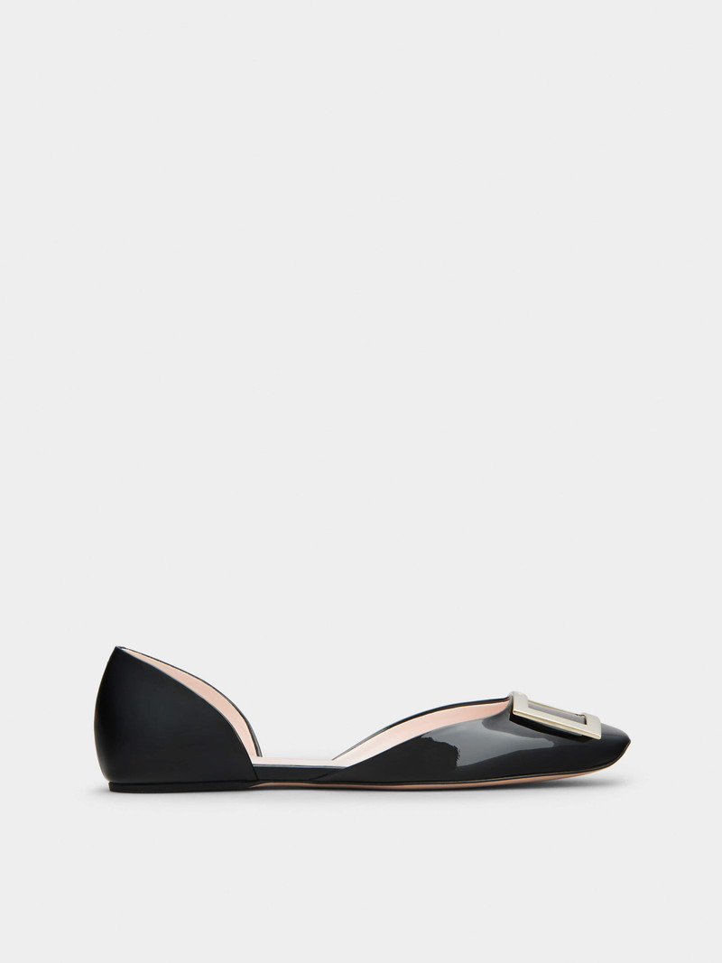 Trompette Dorsay Metal Buckle Ballerinas in Patent Leather 1