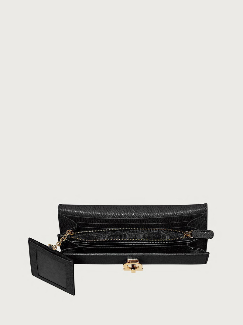 FERRAGAMO Gancini continental wallet outlook