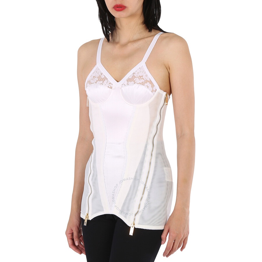 Burberry Optic White Lace Corset Top - 5