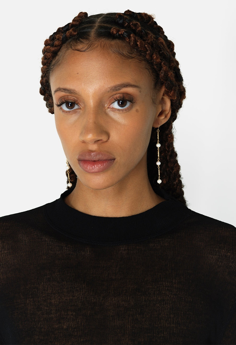 JOHN ELLIOTT X M.A.R.S TWIST LINK PEARL EARRINGS 3