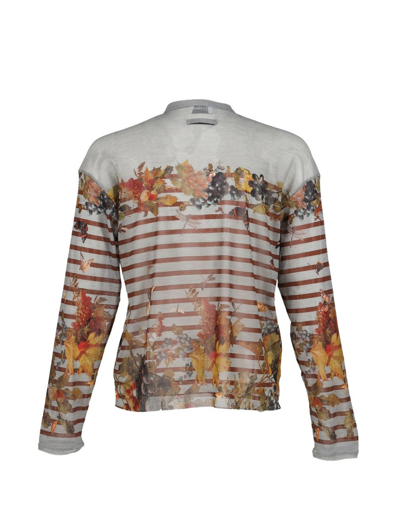 Jean Paul Gaultier striped floral T-shirt outlook