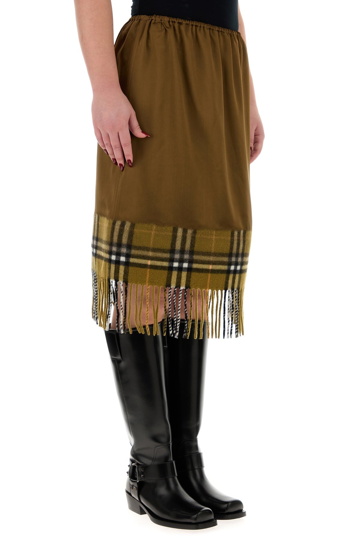 Biscuit satin skirt - 3