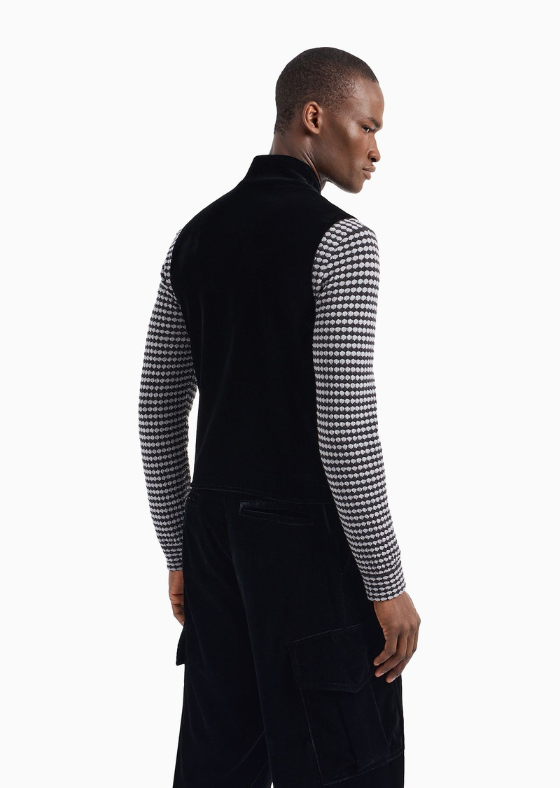 Single-breasted velvet gilet 3