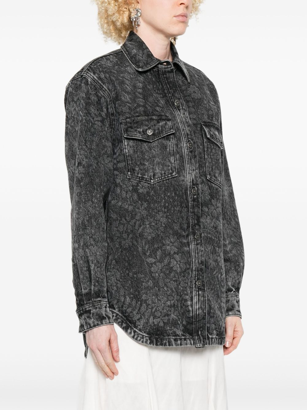 brushed-effect shirt - 3