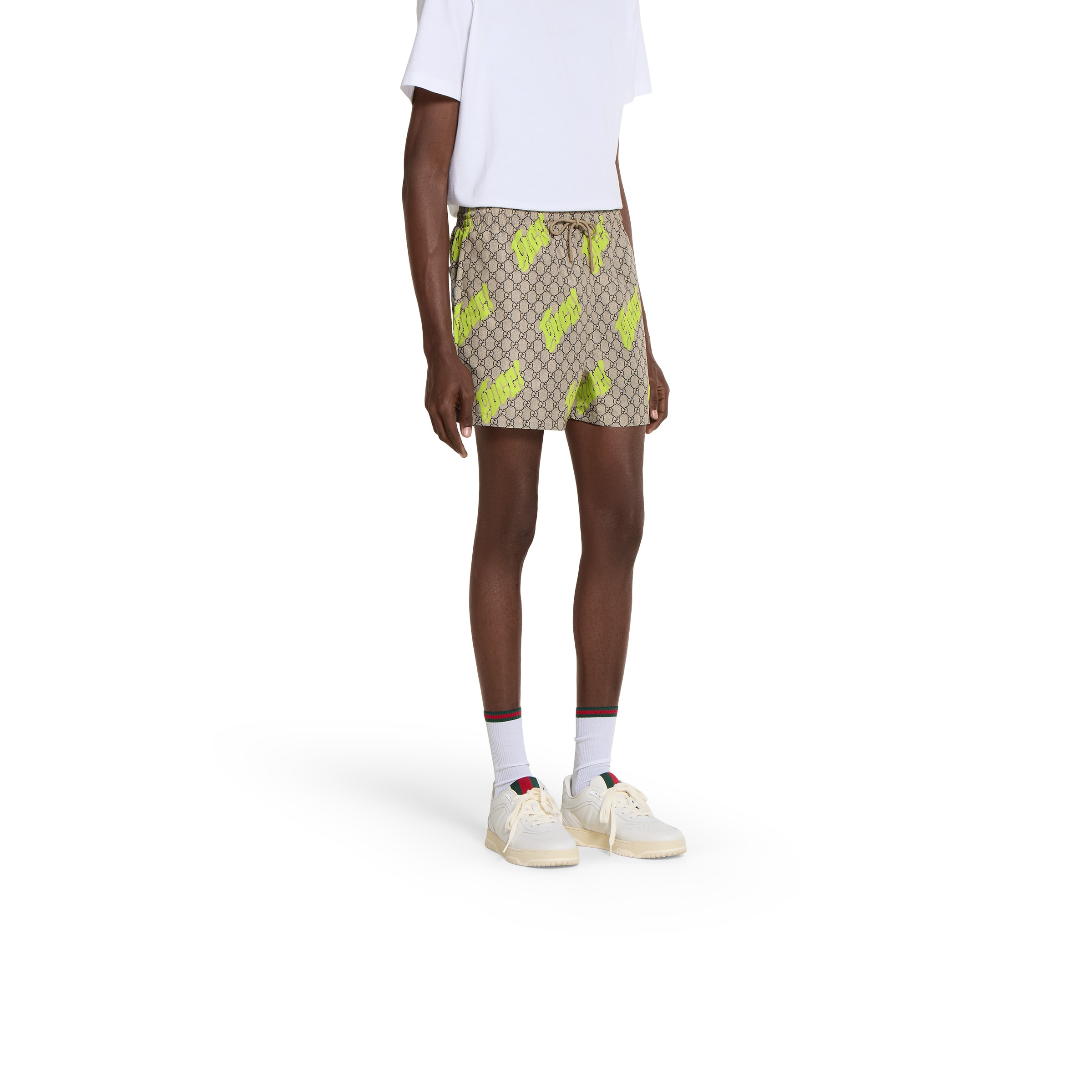 Printed technical poplin swim shorts - 3