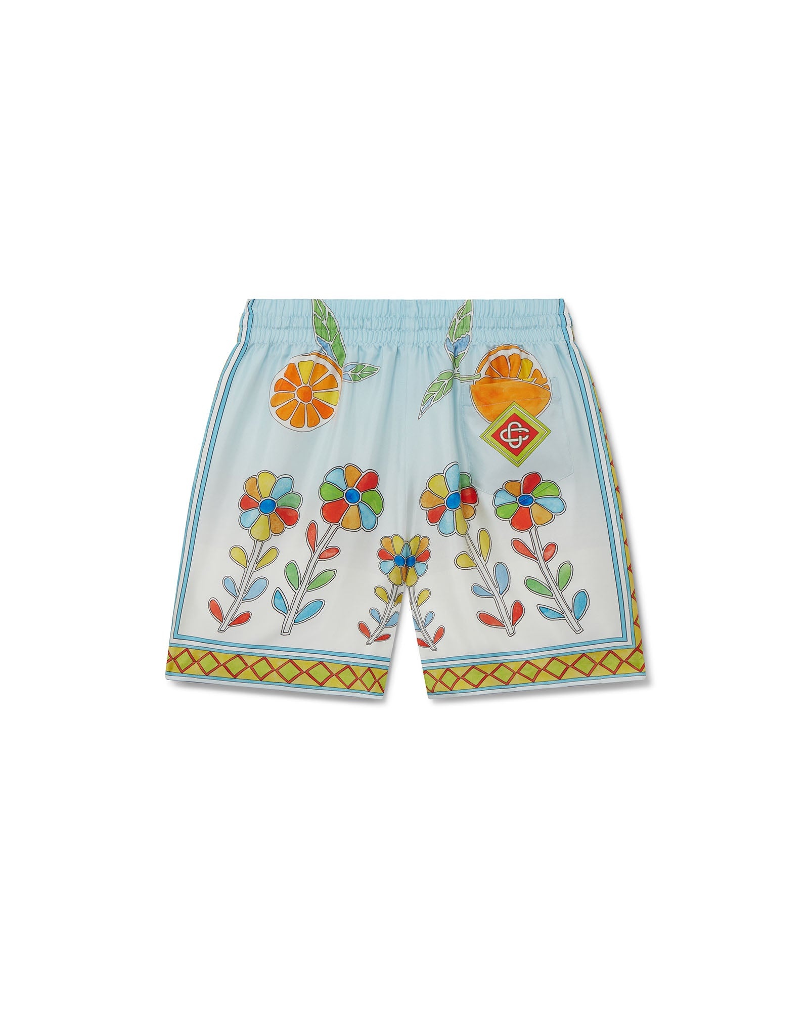 Yoruba Flowers Silk Shorts - 6
