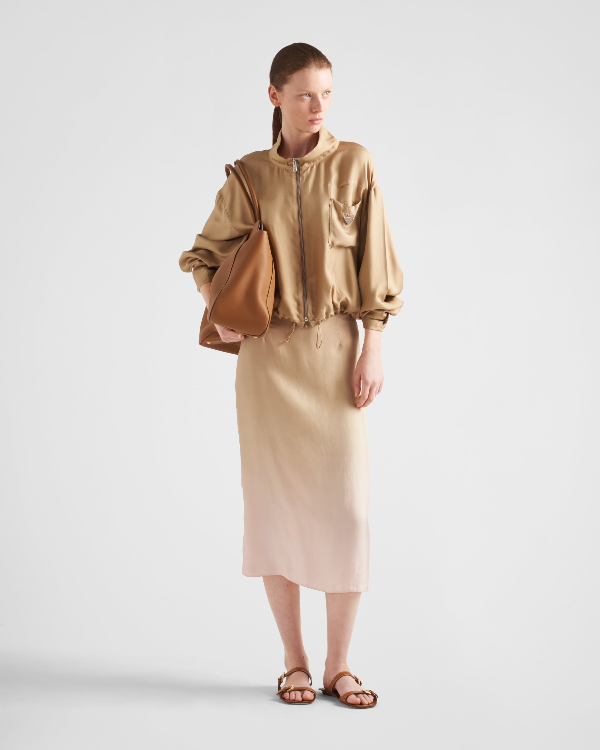 Gradient twill midi-skirt - 2