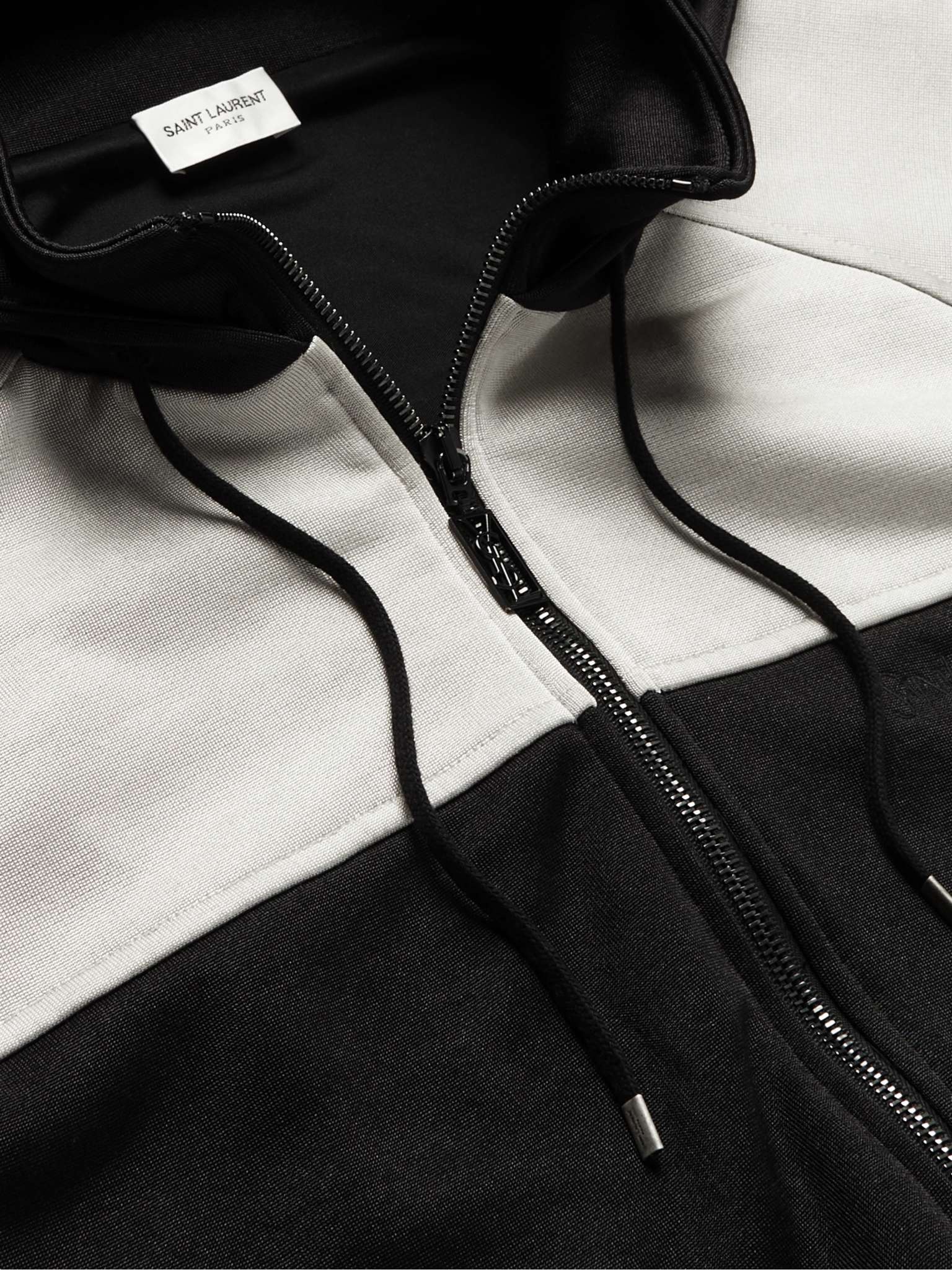 Logo-Embroidered Colour-Block Jersey Zip-Up Hoodie - 5