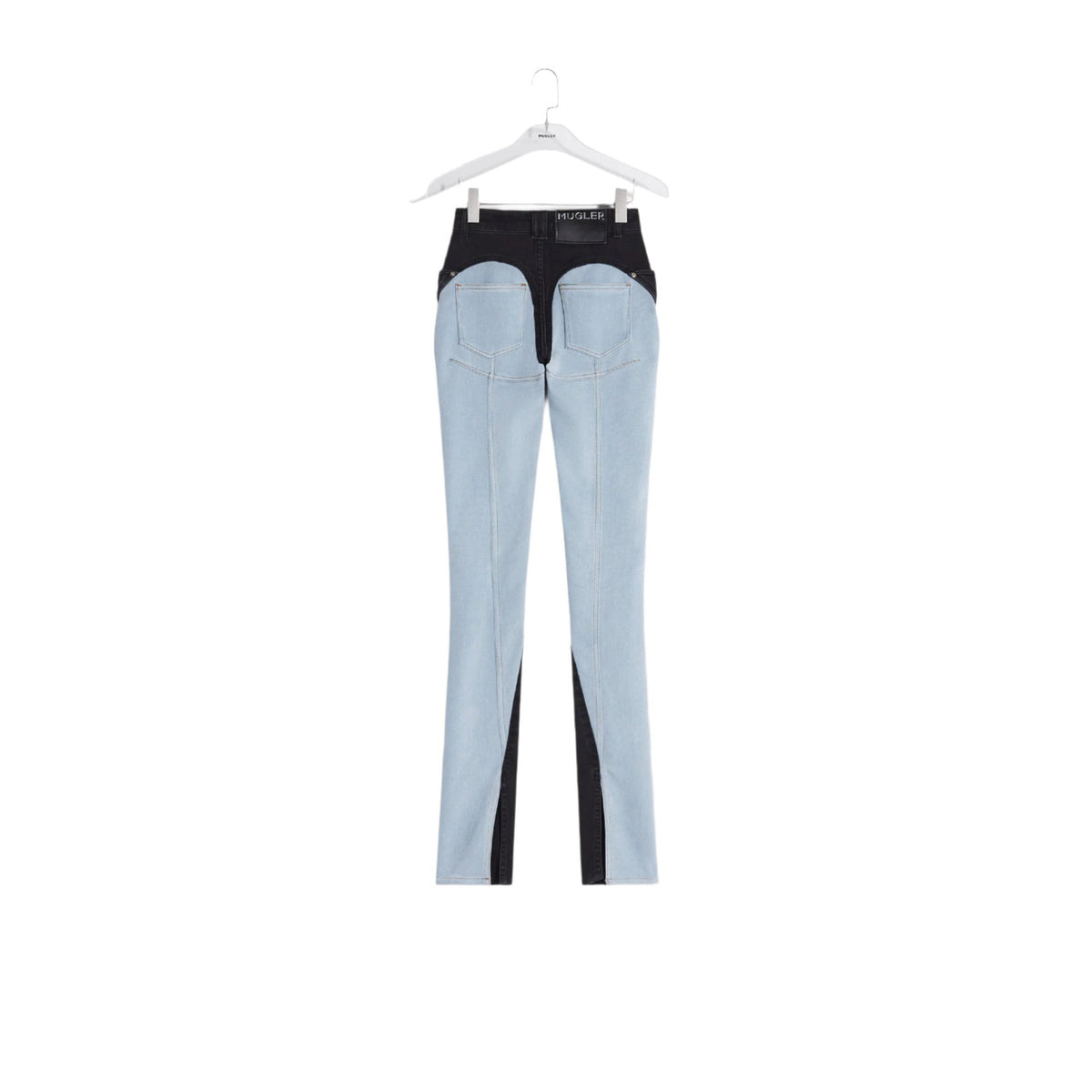 BI-COLOR SKINNY JEANS (TOKYO BLUE/BLACK) - 2