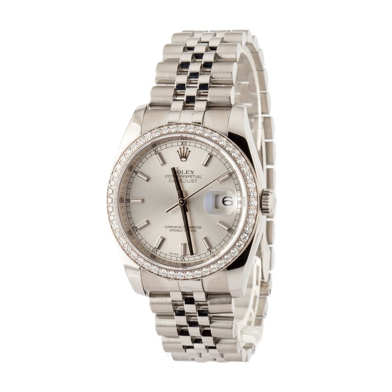 Rolex Datejust 116244 Stainless Steel Silver Index Dial - 2