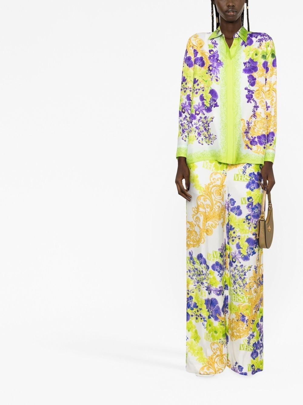 baroque-print trousers - 2