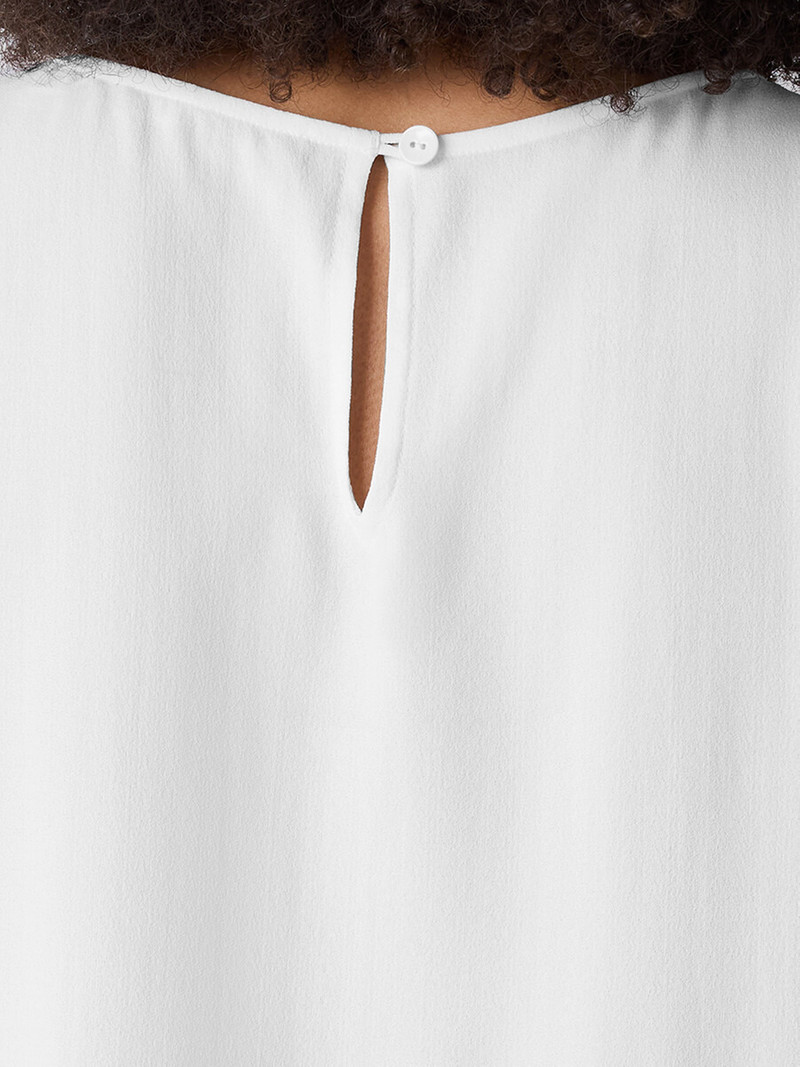 Silk Georgette Crepe Round Neck Tank 5