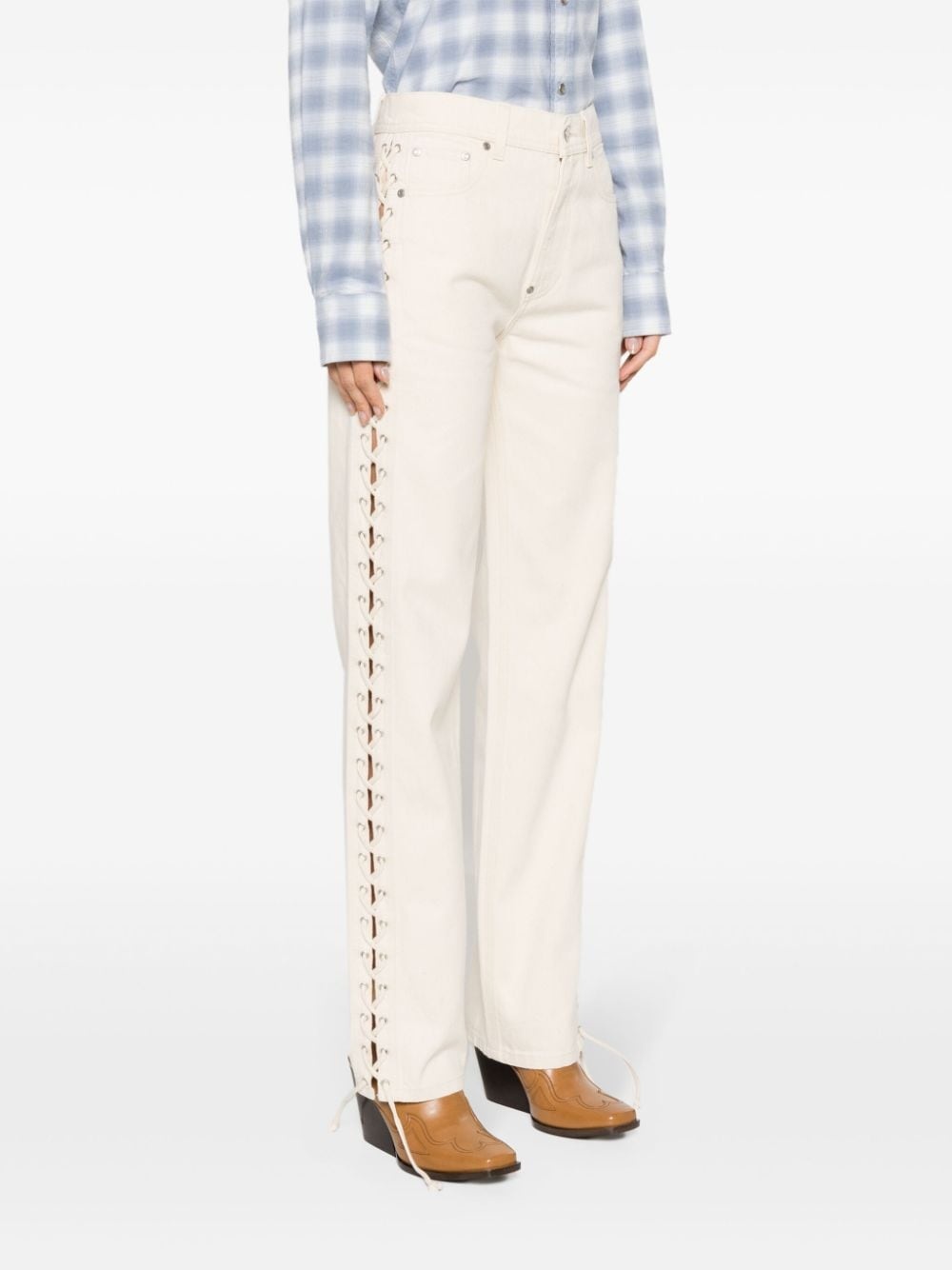 mid-rise straight-leg jeans - 3