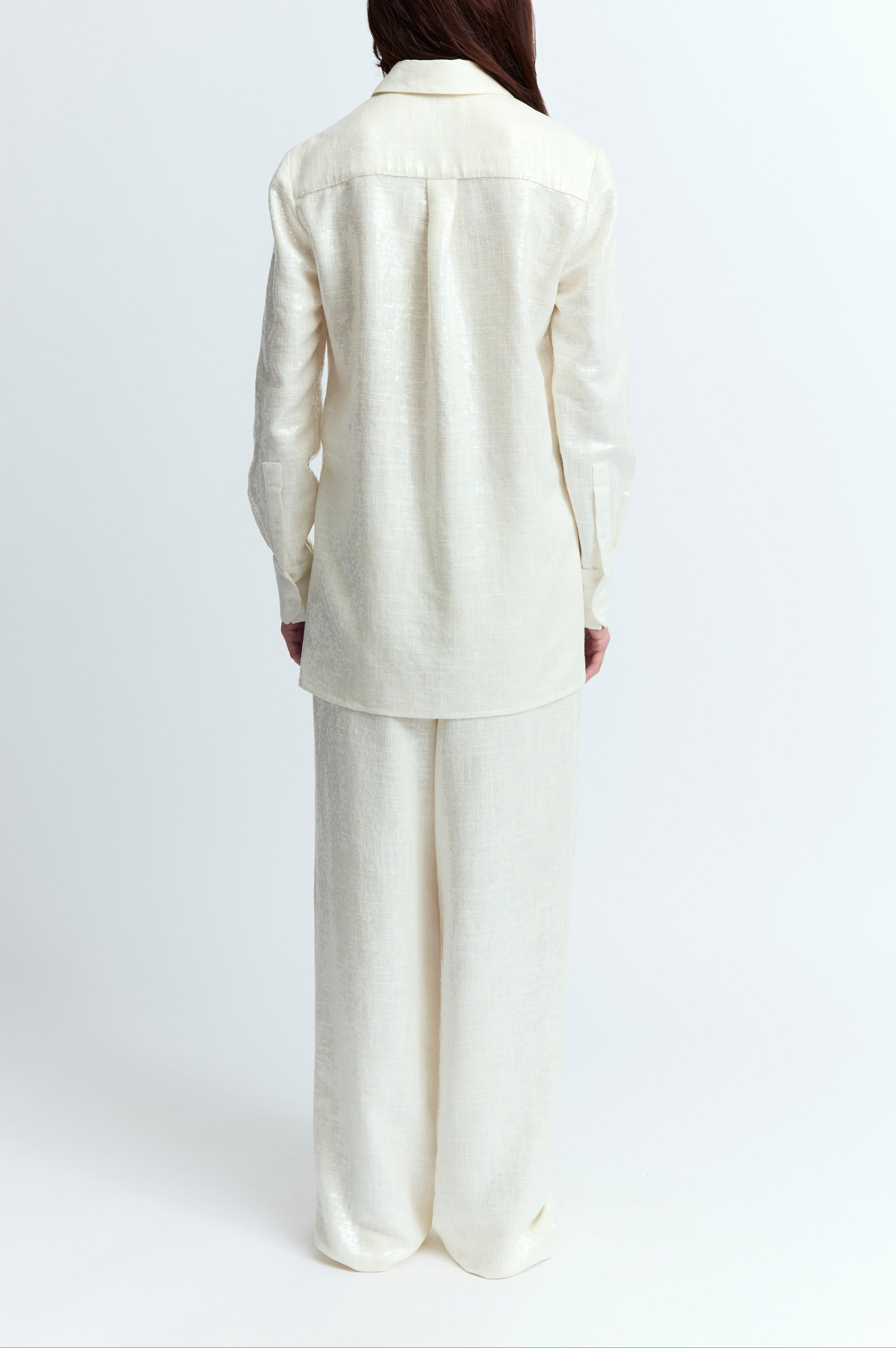 MARLEY SHIRT IN LINEN SEQUIN - 4