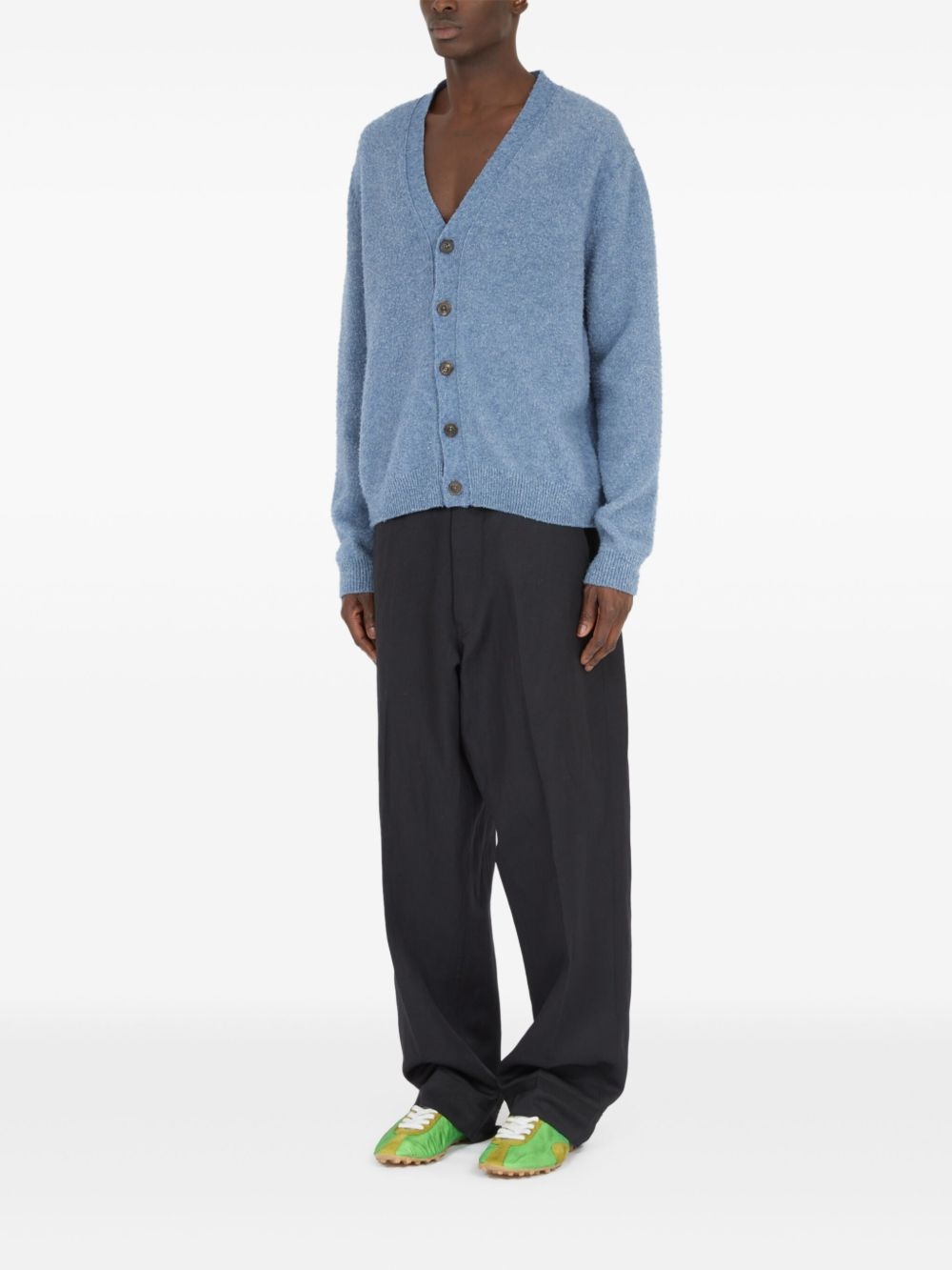 mélange-effect cardigan - 4