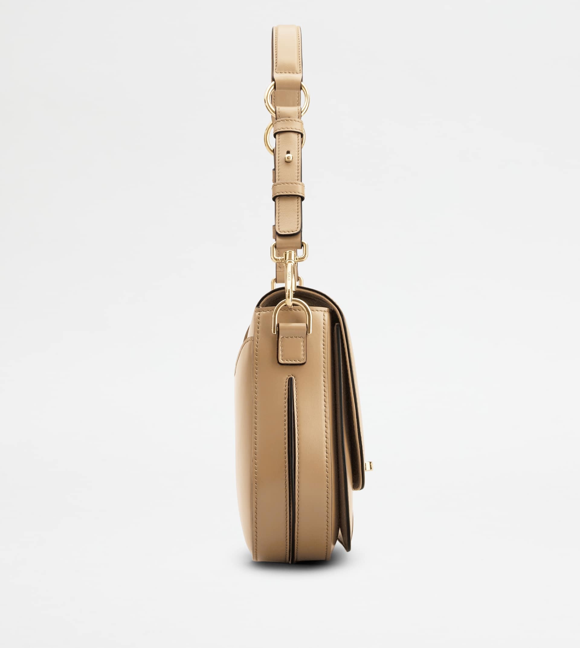 T TIMELESS SHOULDER BAG IN LEATHER MINI - BEIGE - 2