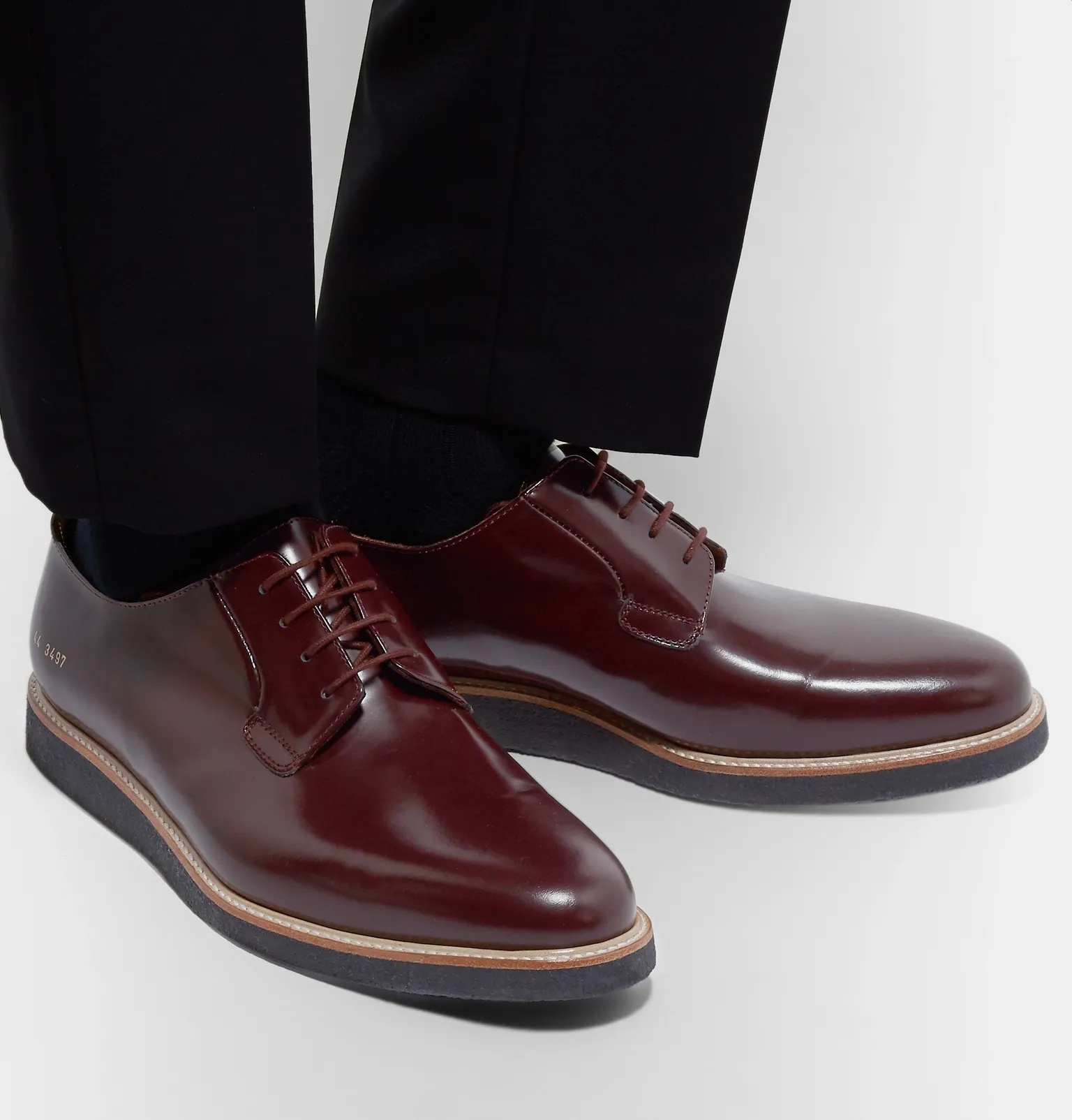 Polished-Leather Derby Shoes - 5