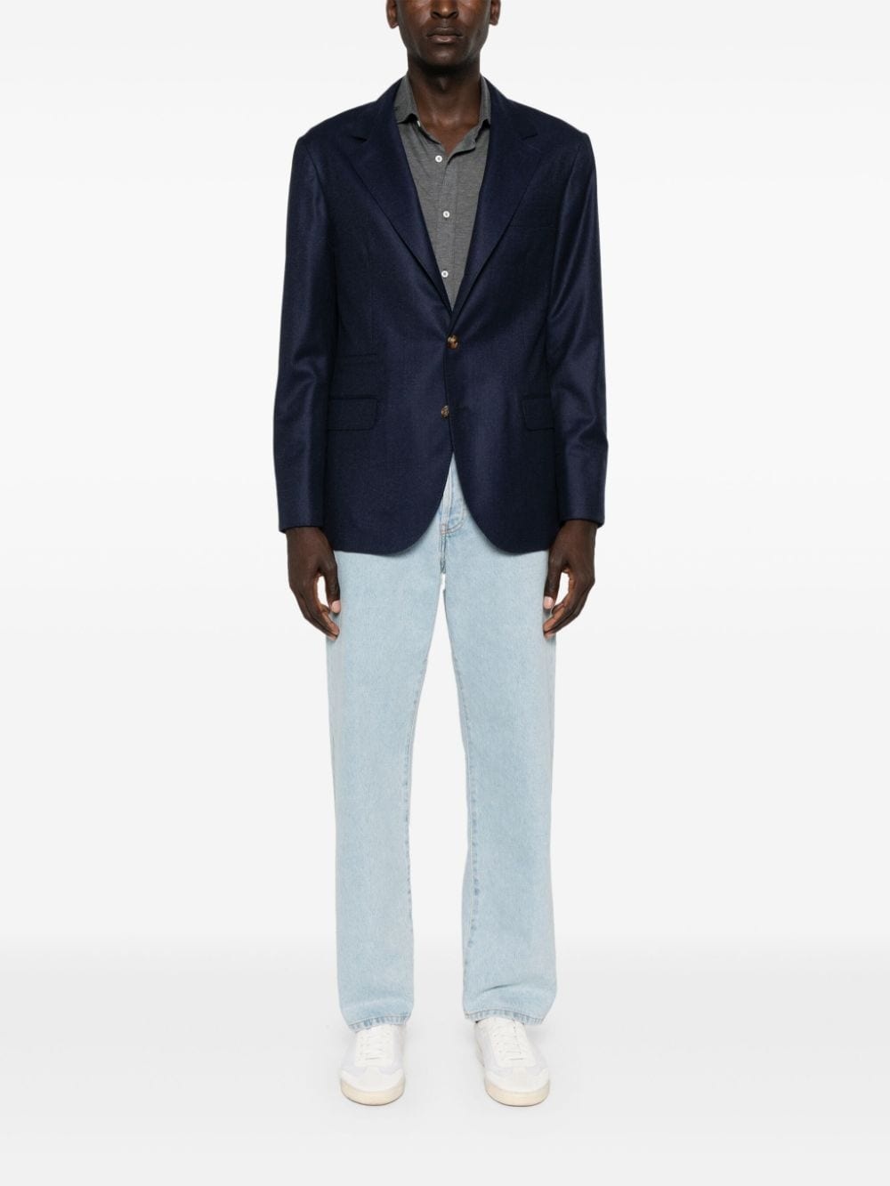 single-breasted wool blazer - 2