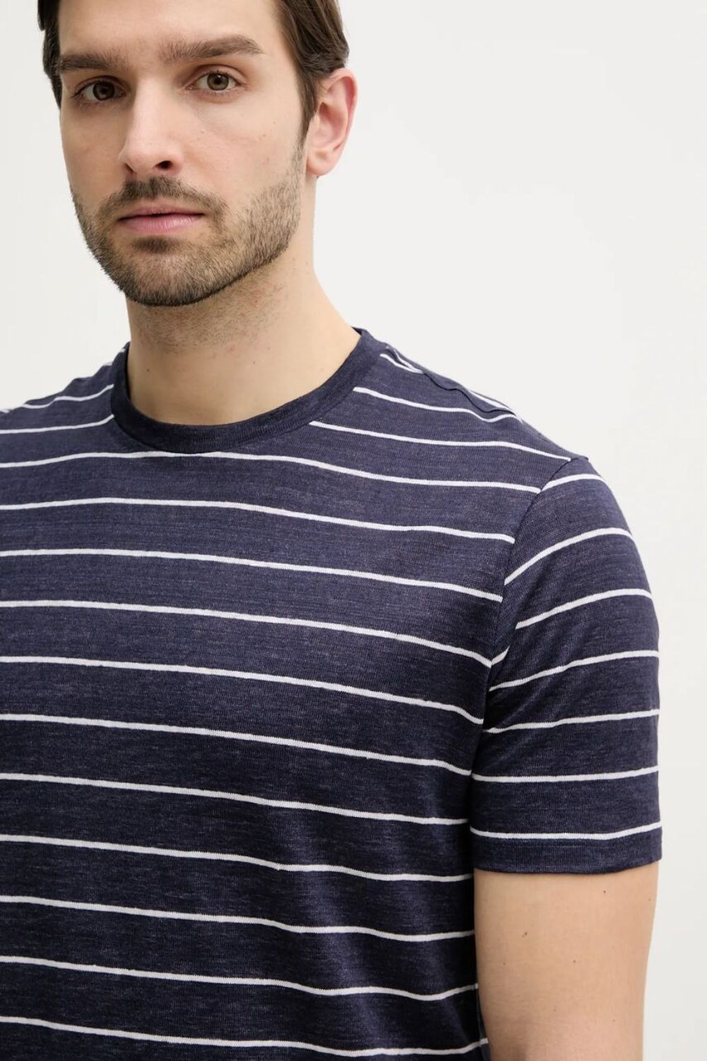 striped linen t-shirt - 3