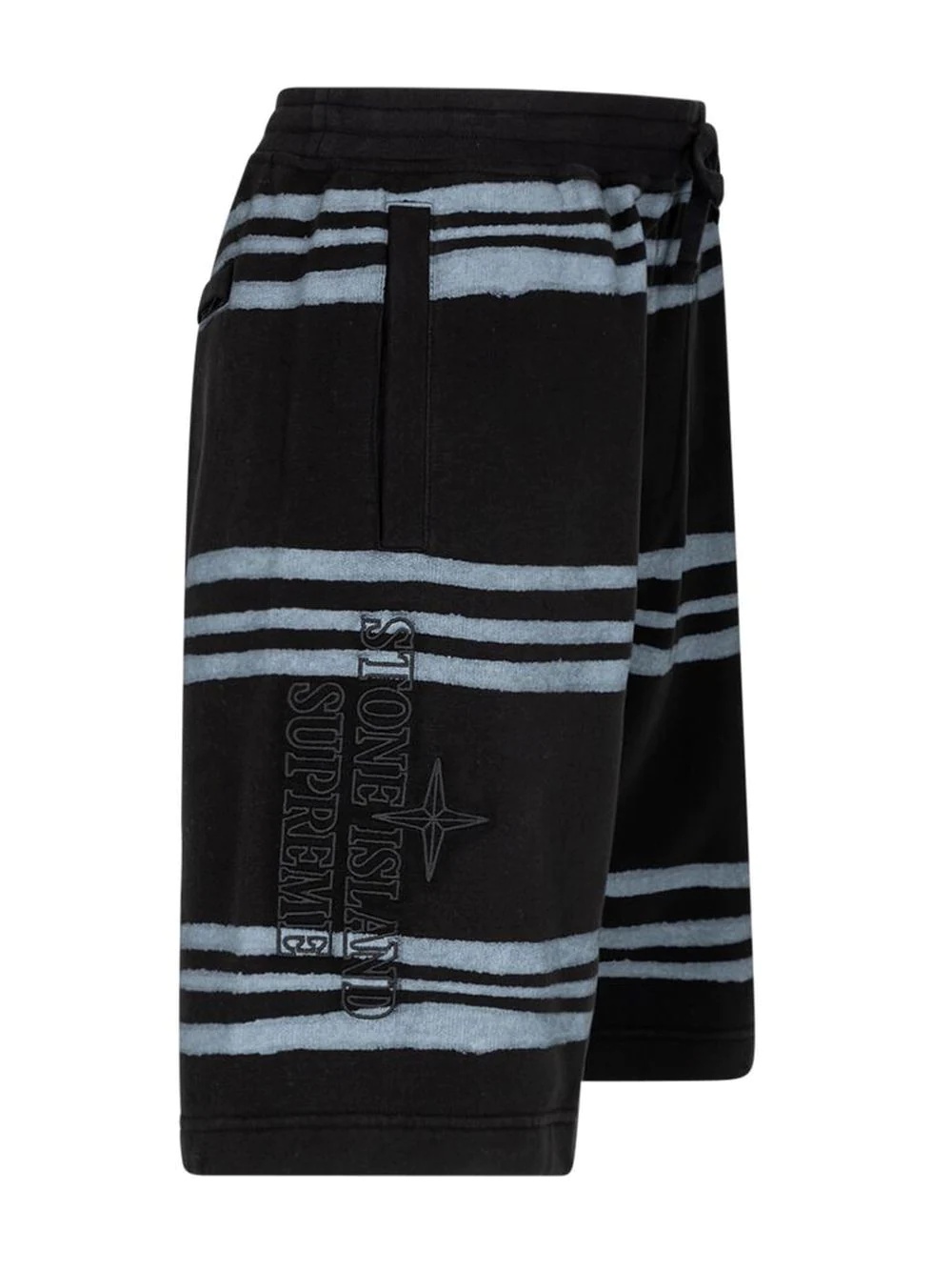 x Stone Island warp stripe shorts - 4