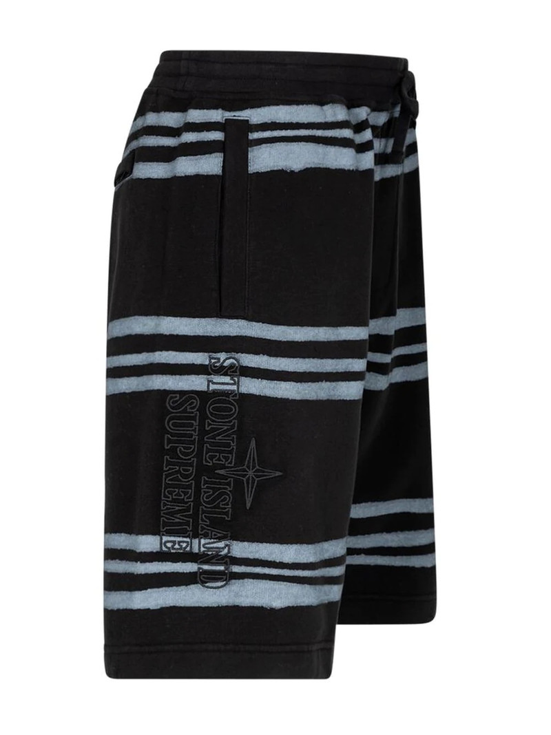 x Stone Island warp stripe shorts 4