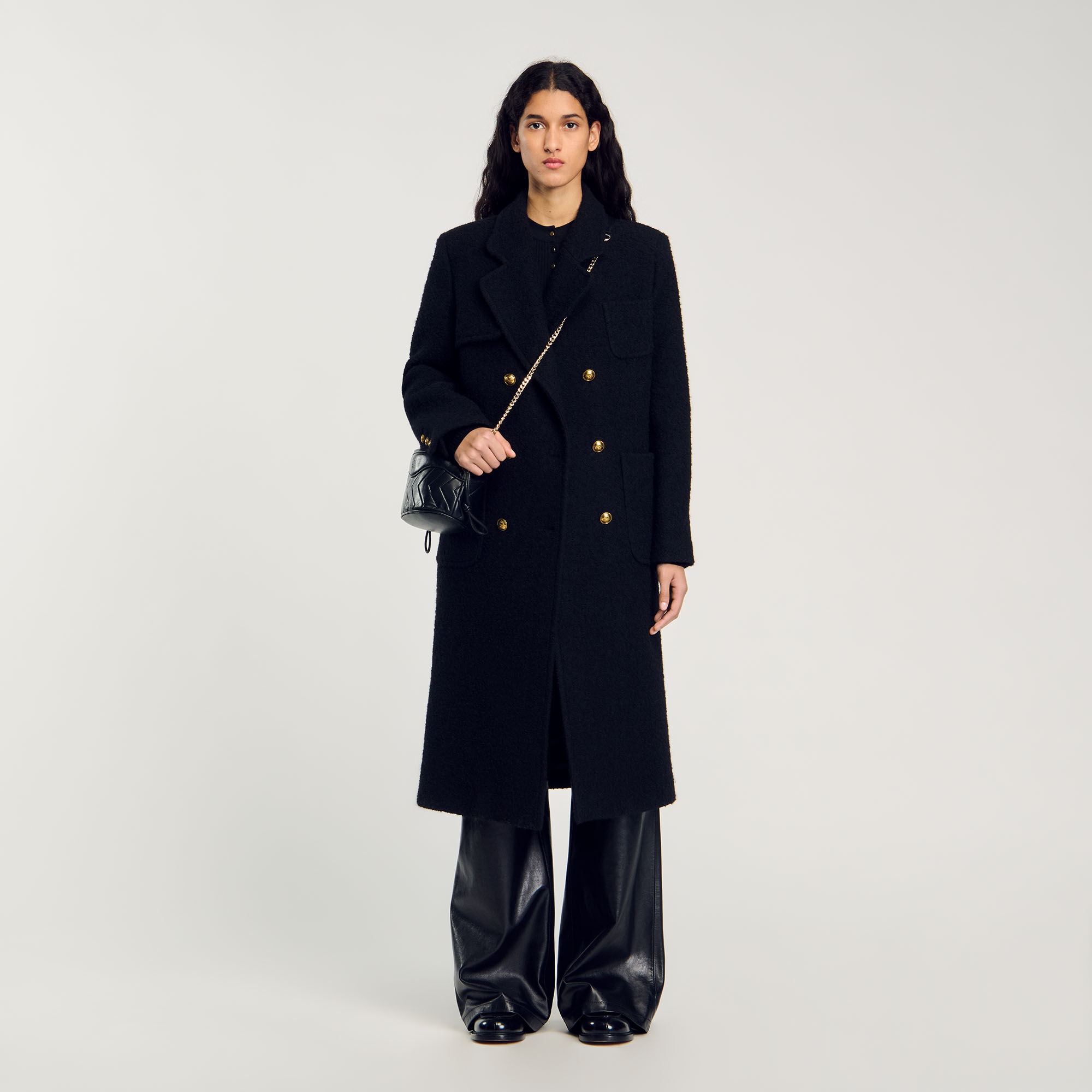 LONG DOUBLE-BREASTED COAT - 2