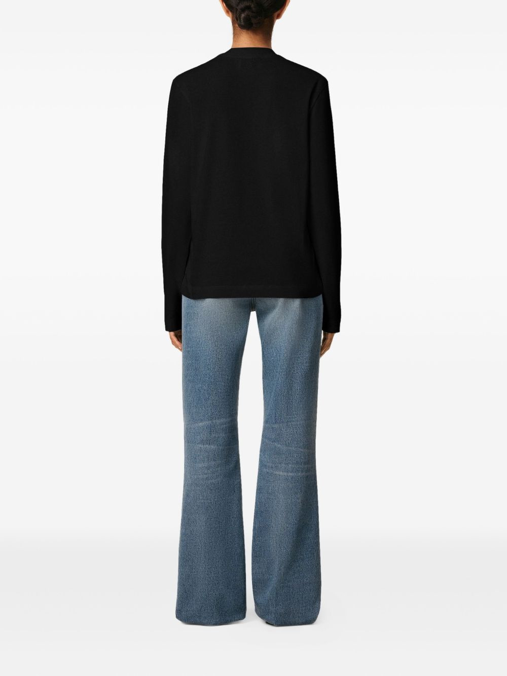 heart-embroidered long-sleeve T-shirt - 2