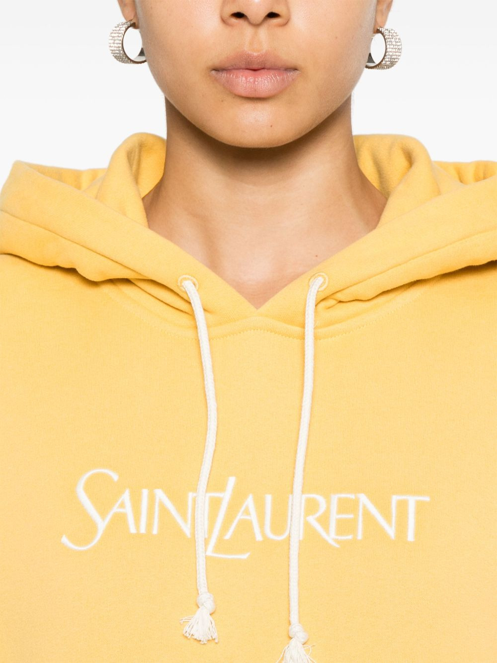 logo-print cotton hoodie - 5