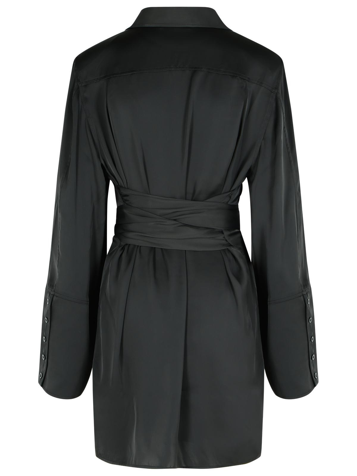 Rotate Black Polyester Shirt Dress Women - 3