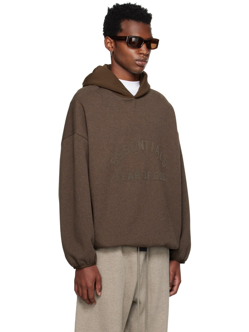Brown Bonded Hoodie - 2