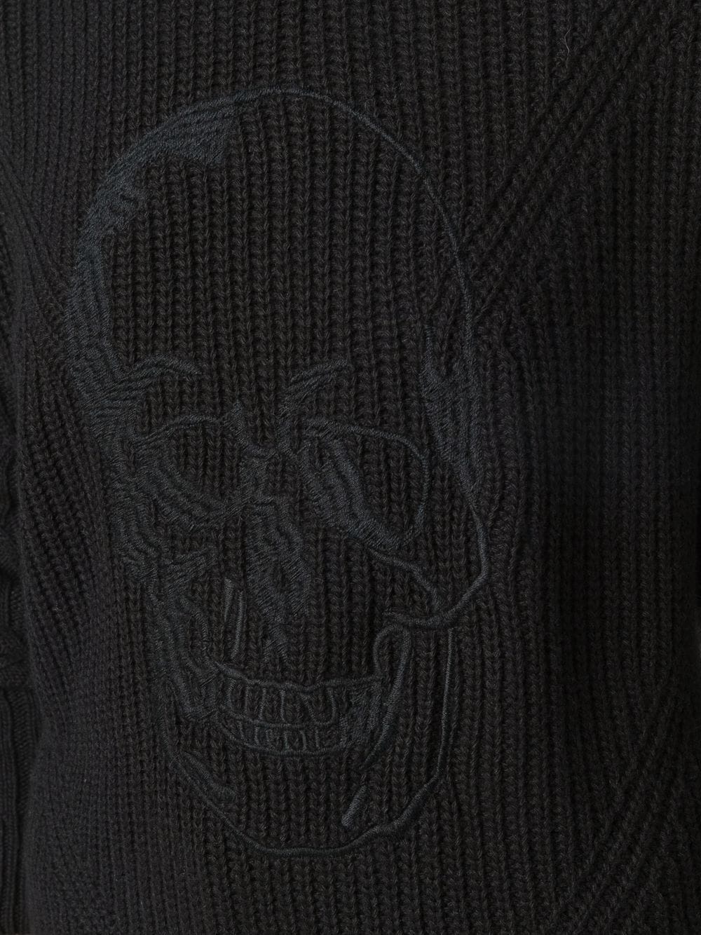 skull-embroidered knitted jumper - 5